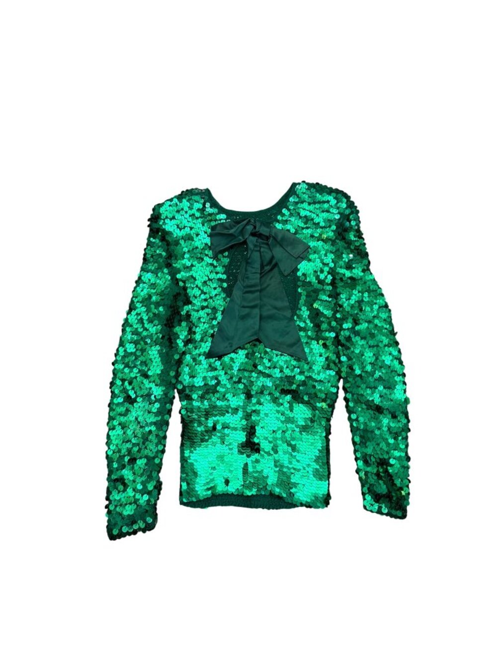 Kashiwa Women's Long Sleeve Top Sz M Party Wear Glitter Sequins Glam Wool Blend